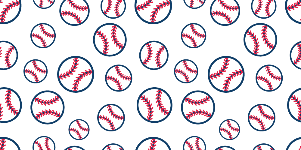 Vinyl Teppich Spiele baseball-muster - TenStickers