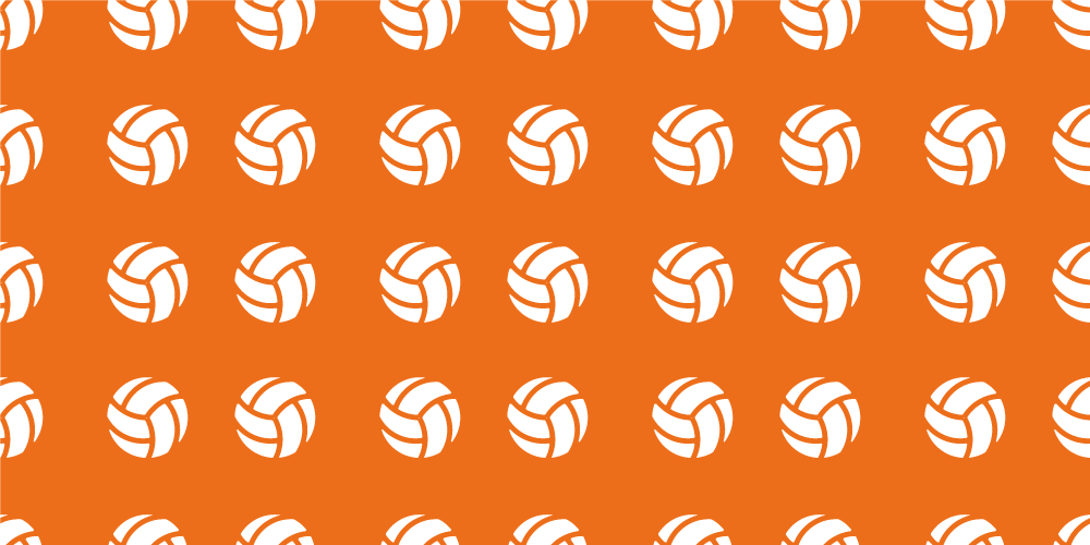 Vinyl Teppich Spiele orangefarbenes volleyballmuster - TenStickers