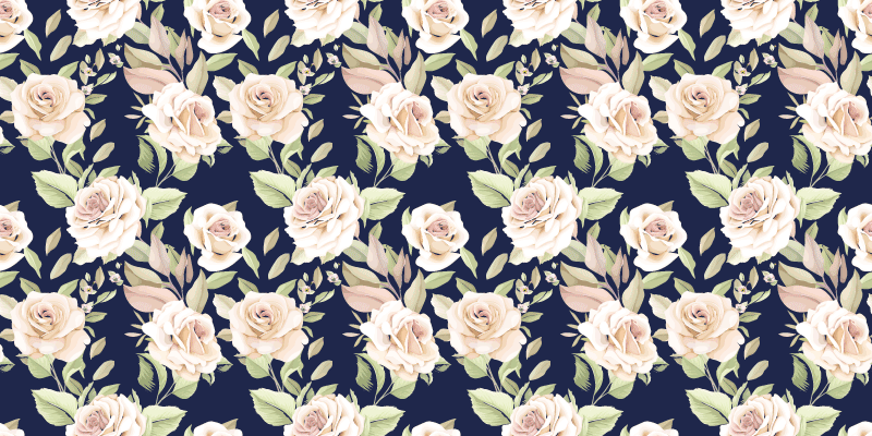 Vinyl Teppich Natur elegante florale komponente - TenStickers