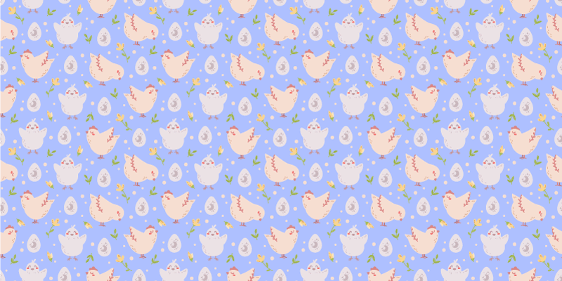 Vinyl Teppich kindlich entzückendes hühnermotiv - TenStickers