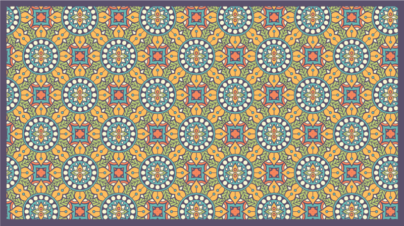 Vinylteppich nordisch Mehrfarbiges mosaik abstrakt - TenStickers