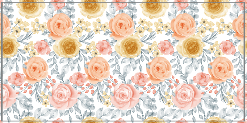 Vinyl Teppich Eingang blütenemblem - TenStickers