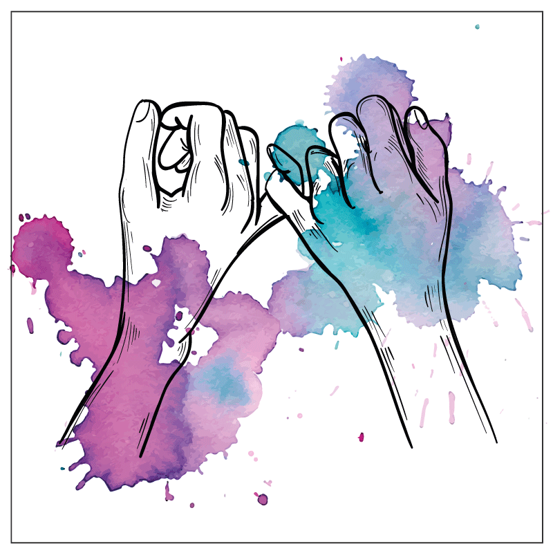 Vinyl Teppich Jugendzimmer hände kleiner finger versprechen - TenStickers