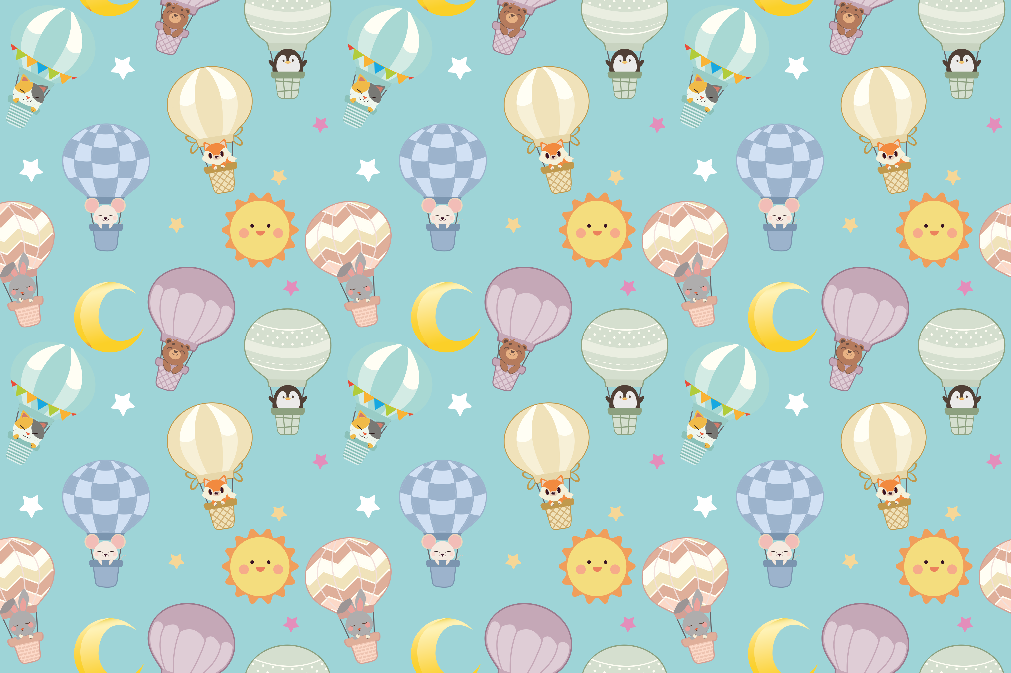 Vinyl Teppich Baby skurrile heiße luft - TenStickers