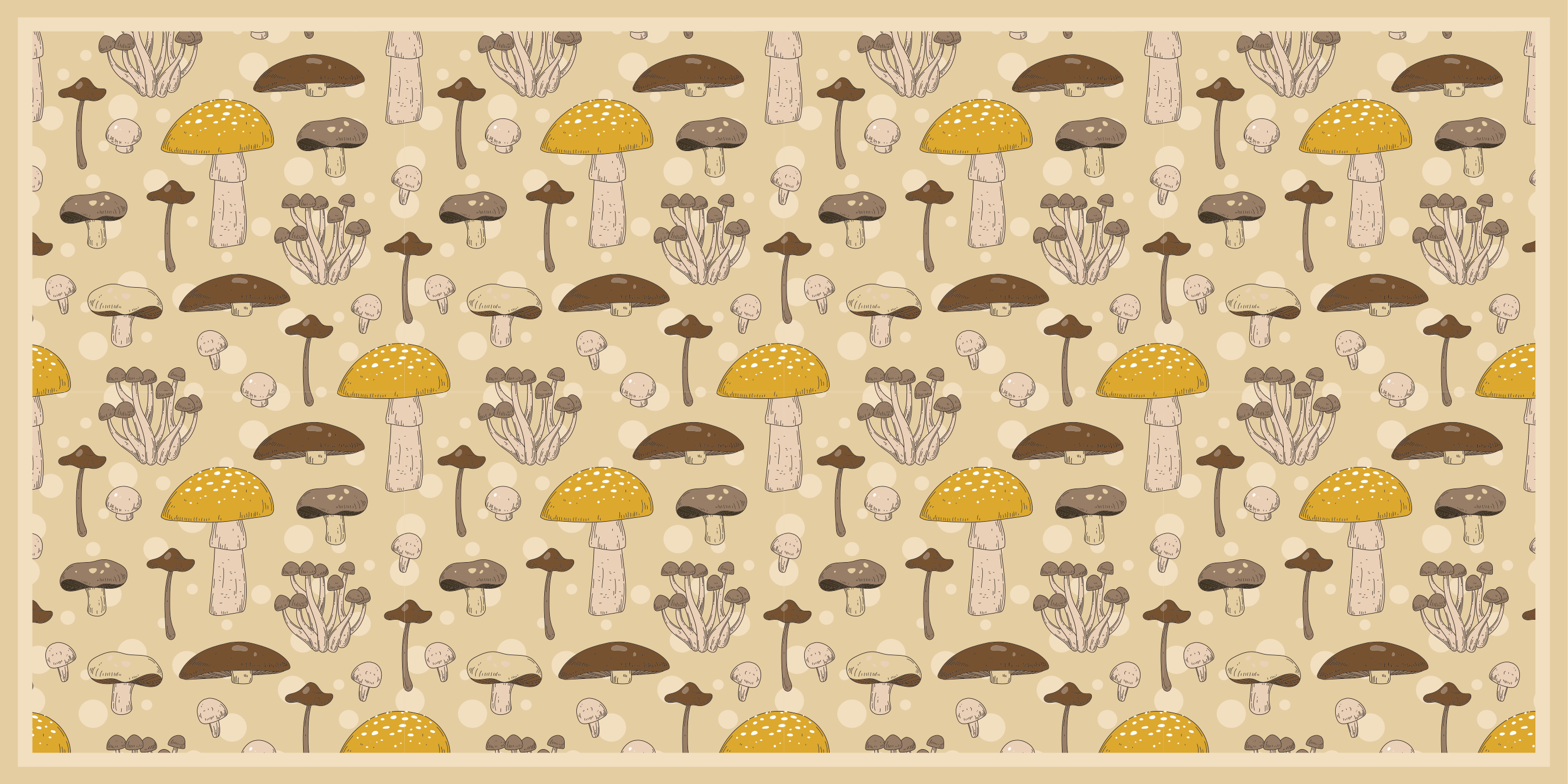 Vinyl Teppich Küche pilz wald muster - TenStickers