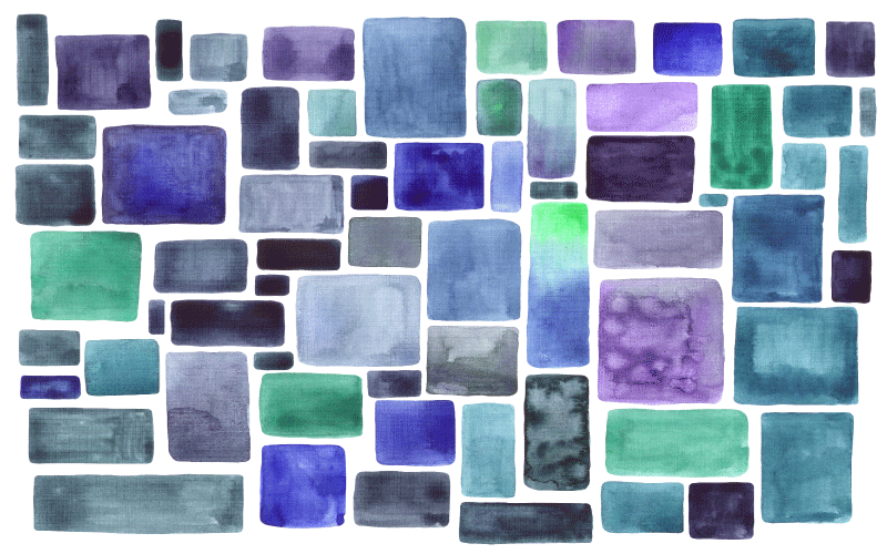 Vinyl Teppich Imitation Struktur blautöne blockmuster - TenStickers