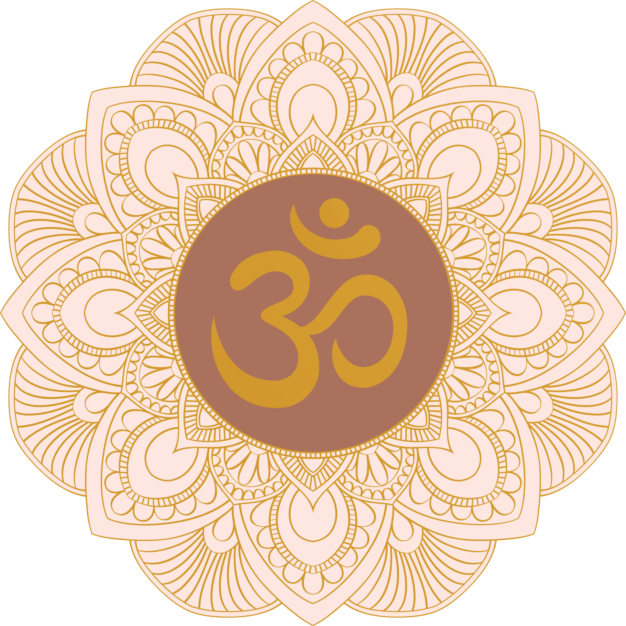 Vinylteppich Mandala Om meditation symbol mandala Design - TenStickers
