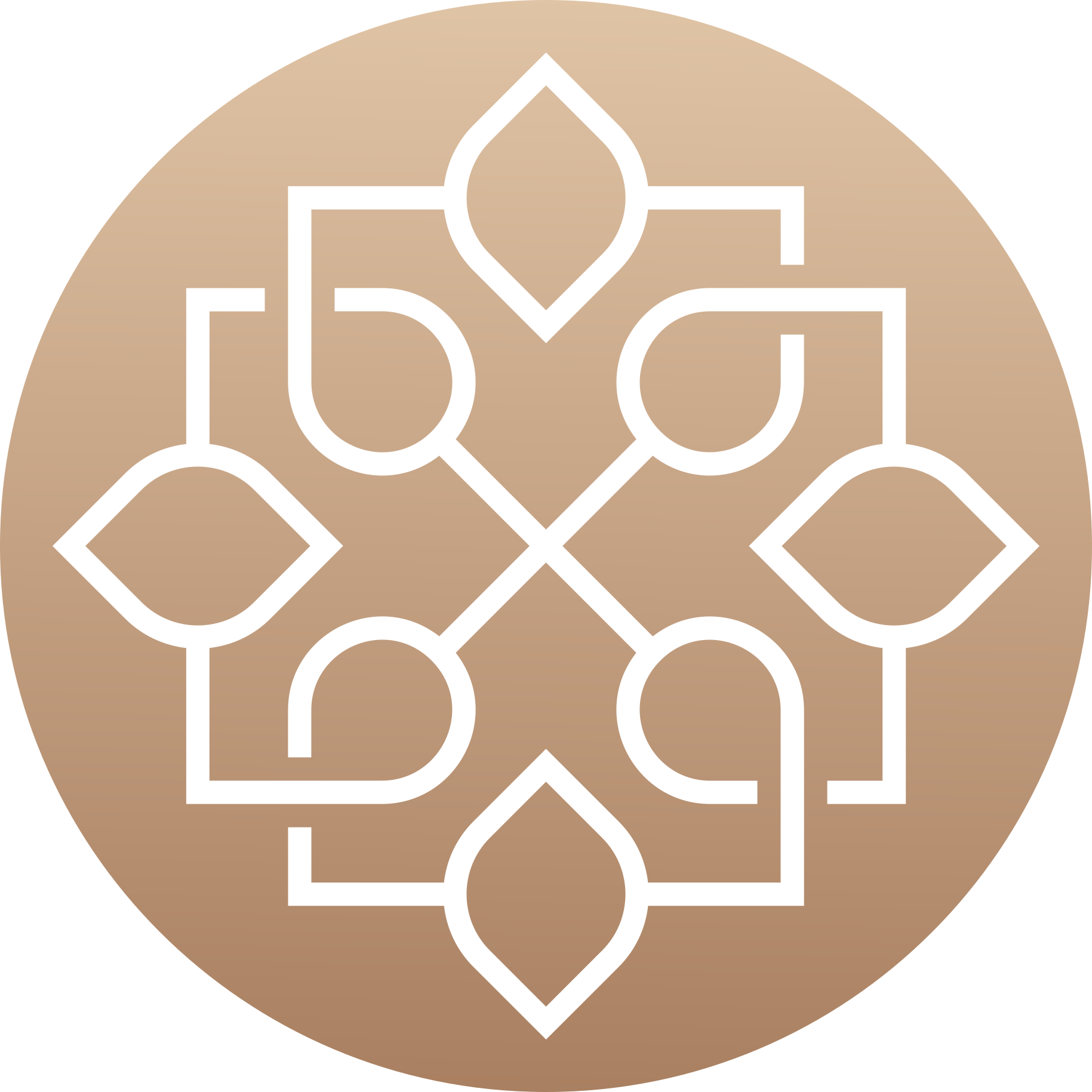 Vinyl Teppich Mandala braun-weißes motiv - TenStickers