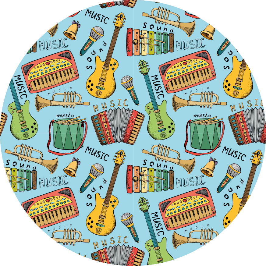 Vinyl teppich kindlich musikinstrumente freude - TenStickers