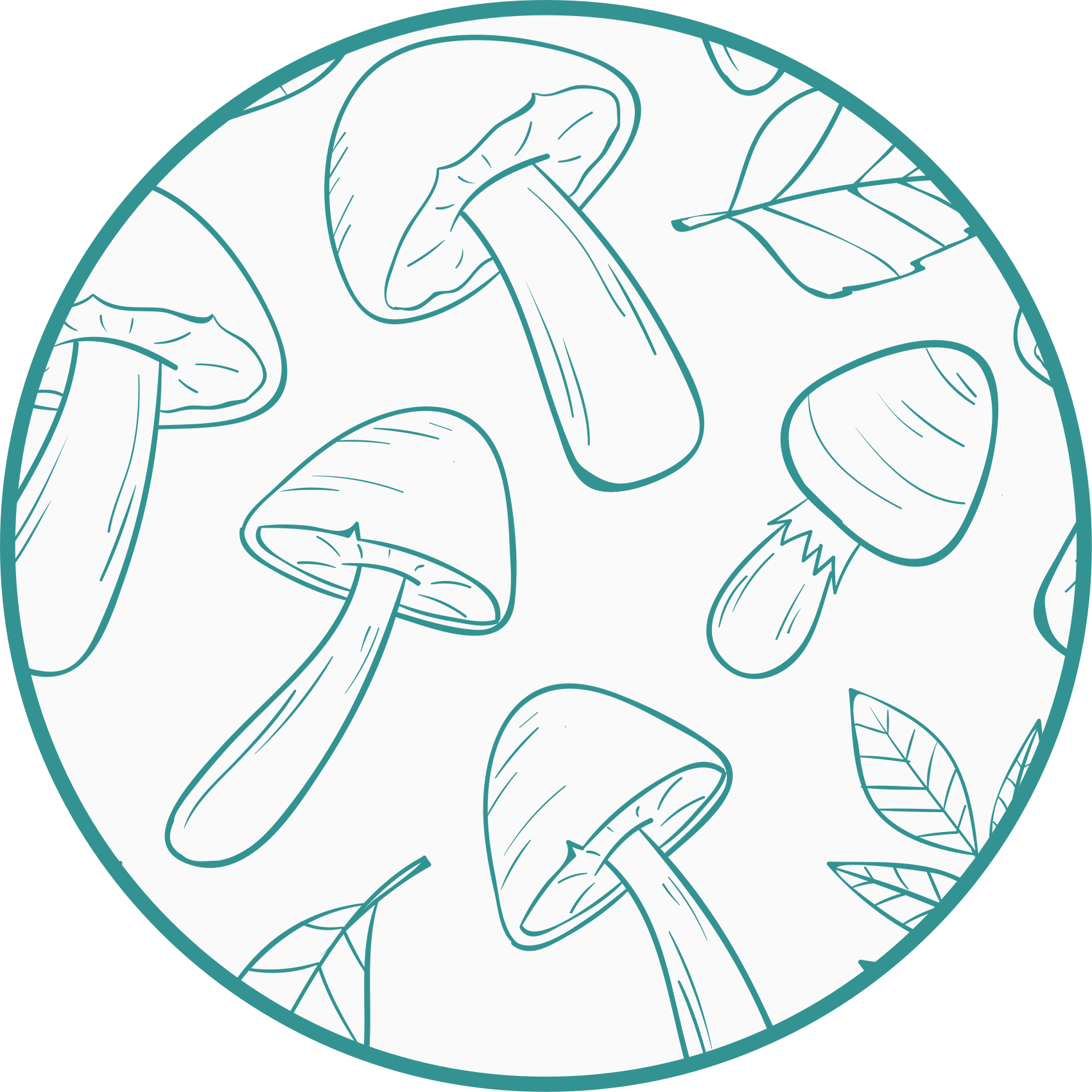 Vinyl Teppich Natur pilzblattmotiv - TenStickers