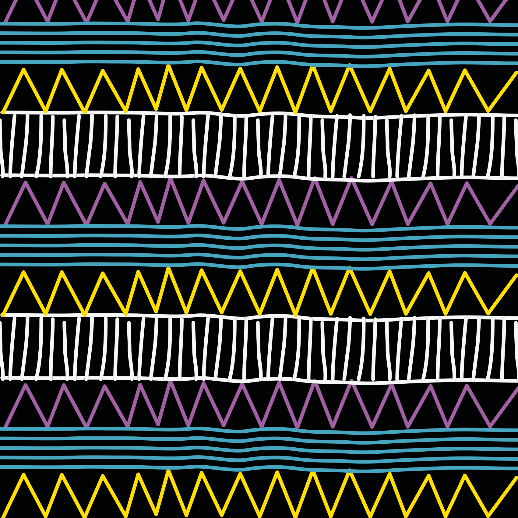 Vinylteppich ethnisch Nordisches rosa und blaues Design - TenStickers