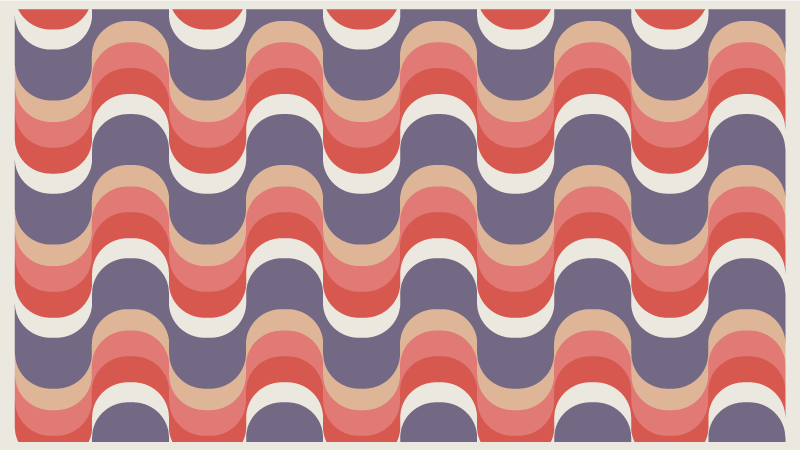 Vinyl teppich geometrisch in wellenförmiger farbpalette - TenStickers