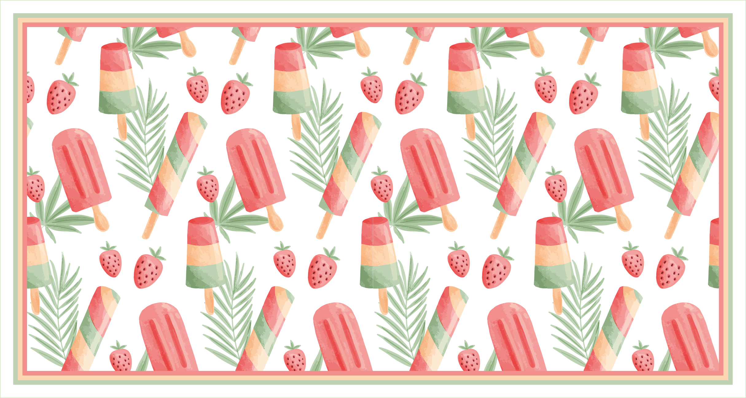 Vinyl Teppich kindlich bunte eisleckereien - TenStickers