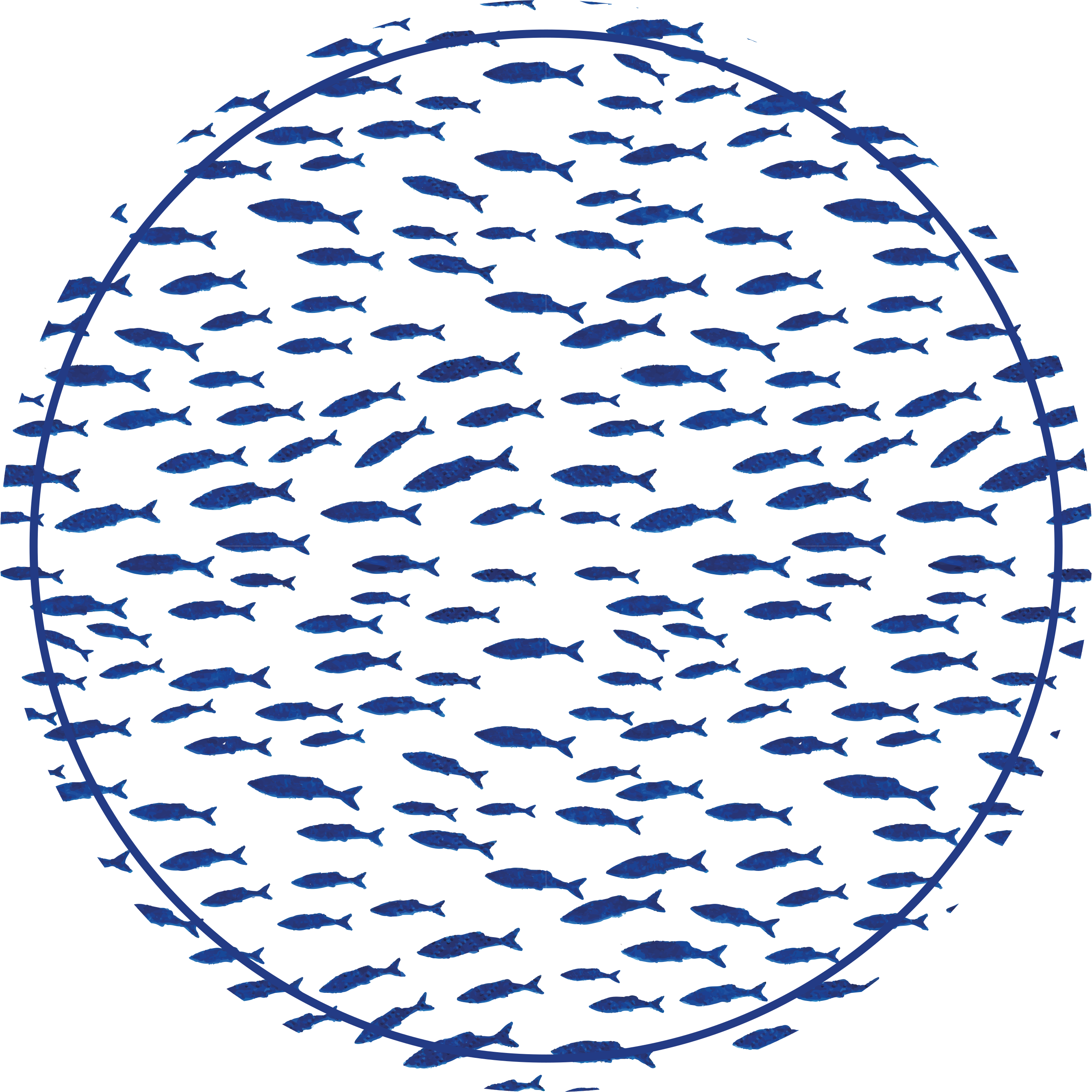 Vinyl Teppich Tiermuster fischschwarm - TenStickers