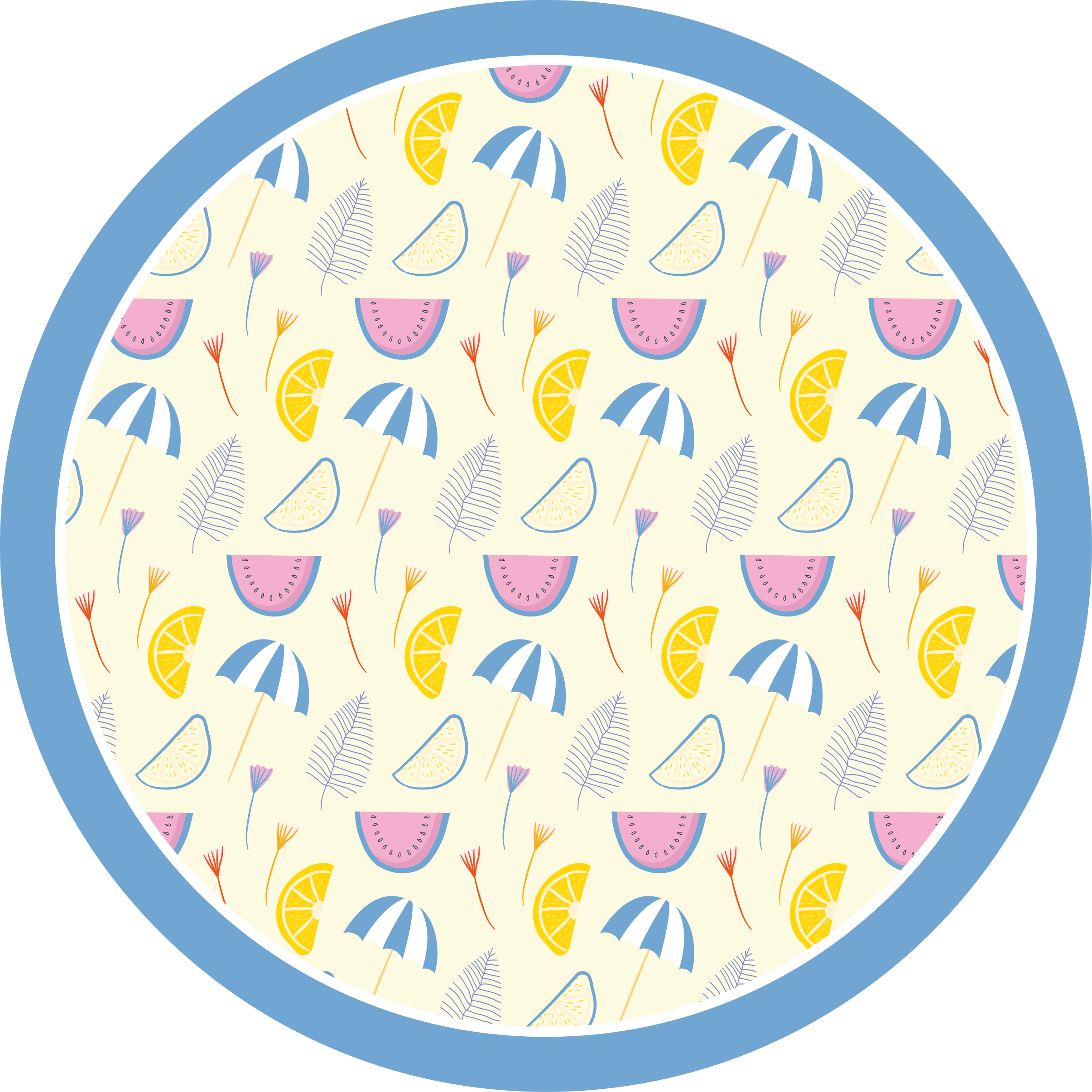 Vinyl Teppich Blumen bunte sommerelemente - TenStickers