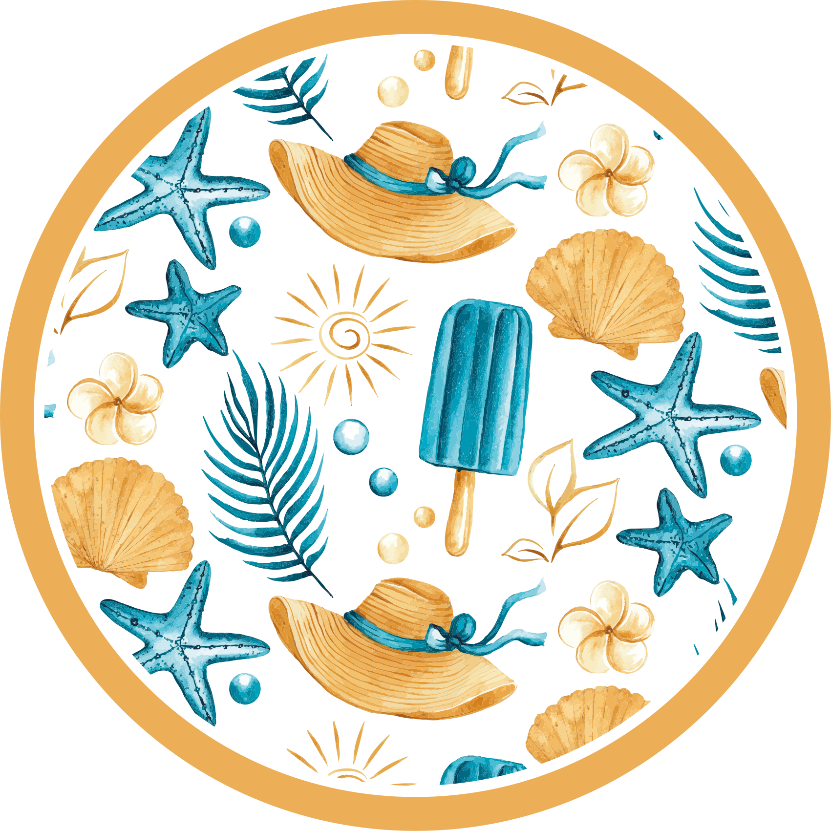 Vinyl Teppich Natur sommerferienstimmung - TenStickers