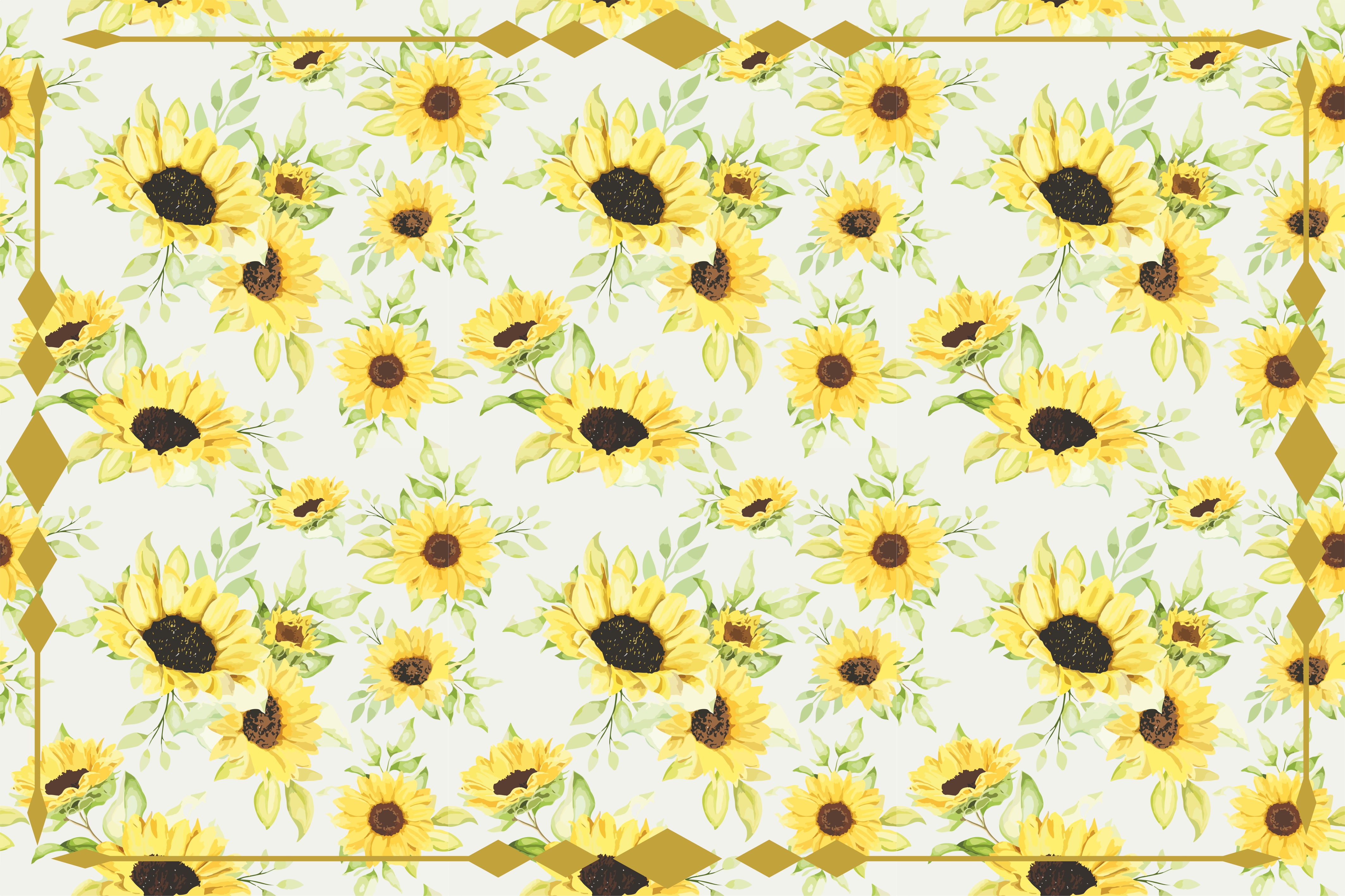 Vinyl Teppich Blumen sonniges blumenmuster - TenStickers