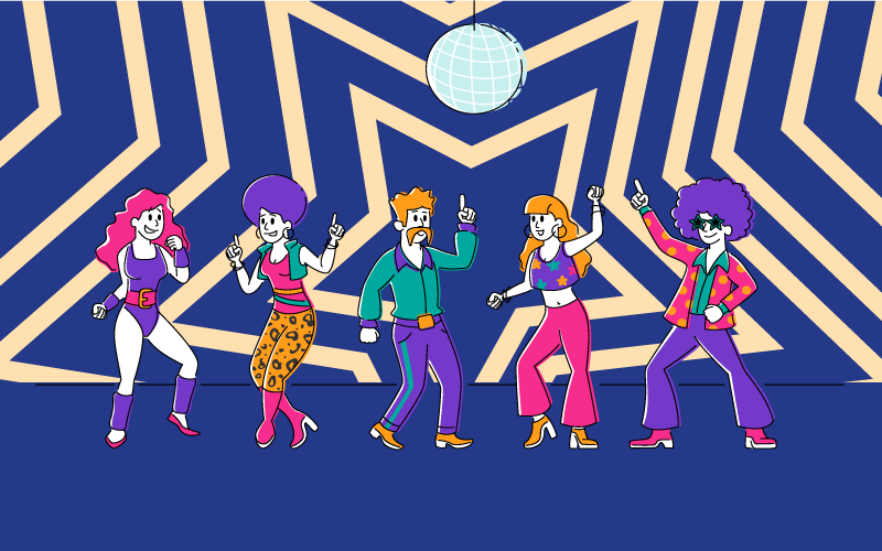 Vinyl Teppich kindlich disco-tanzparty - TenStickers