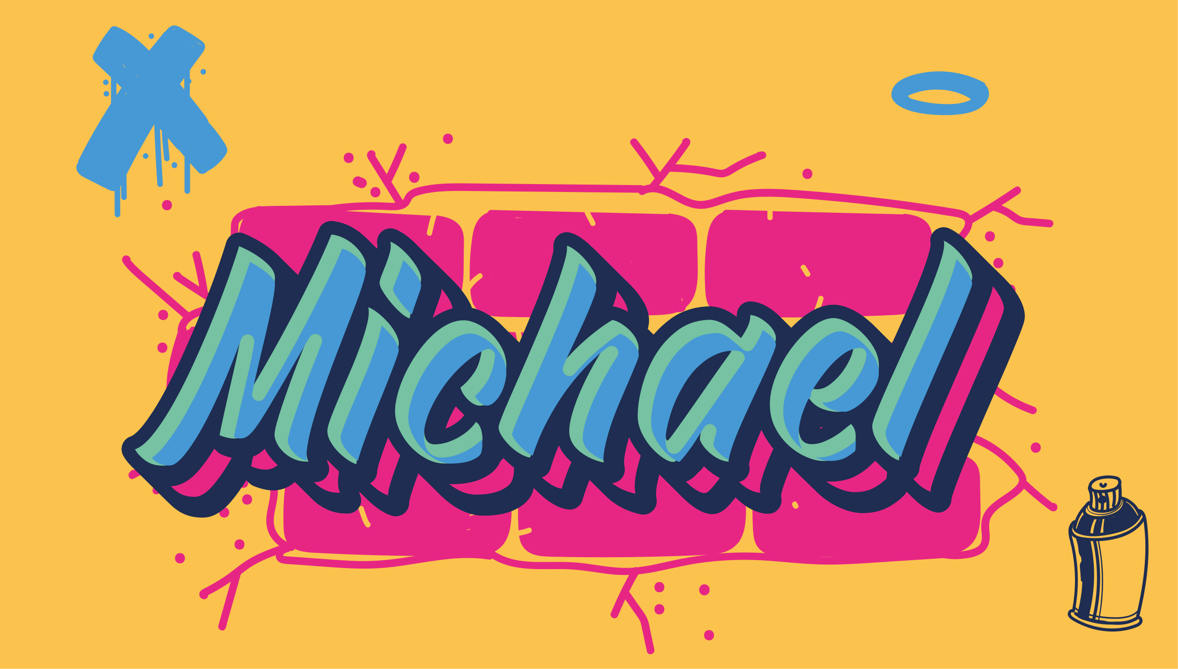 Vinylteppich mit Name Graffiti-design im coolen stil - TenStickers