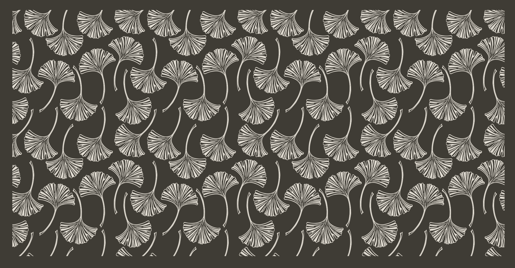 Vinyl Teppich Blumen ginkgoblatt-motiv - TenStickers