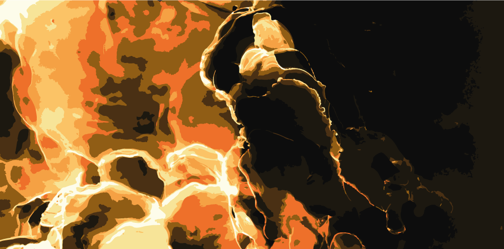 Vinyl Teppich Marmor feuriger effekt - TenStickers