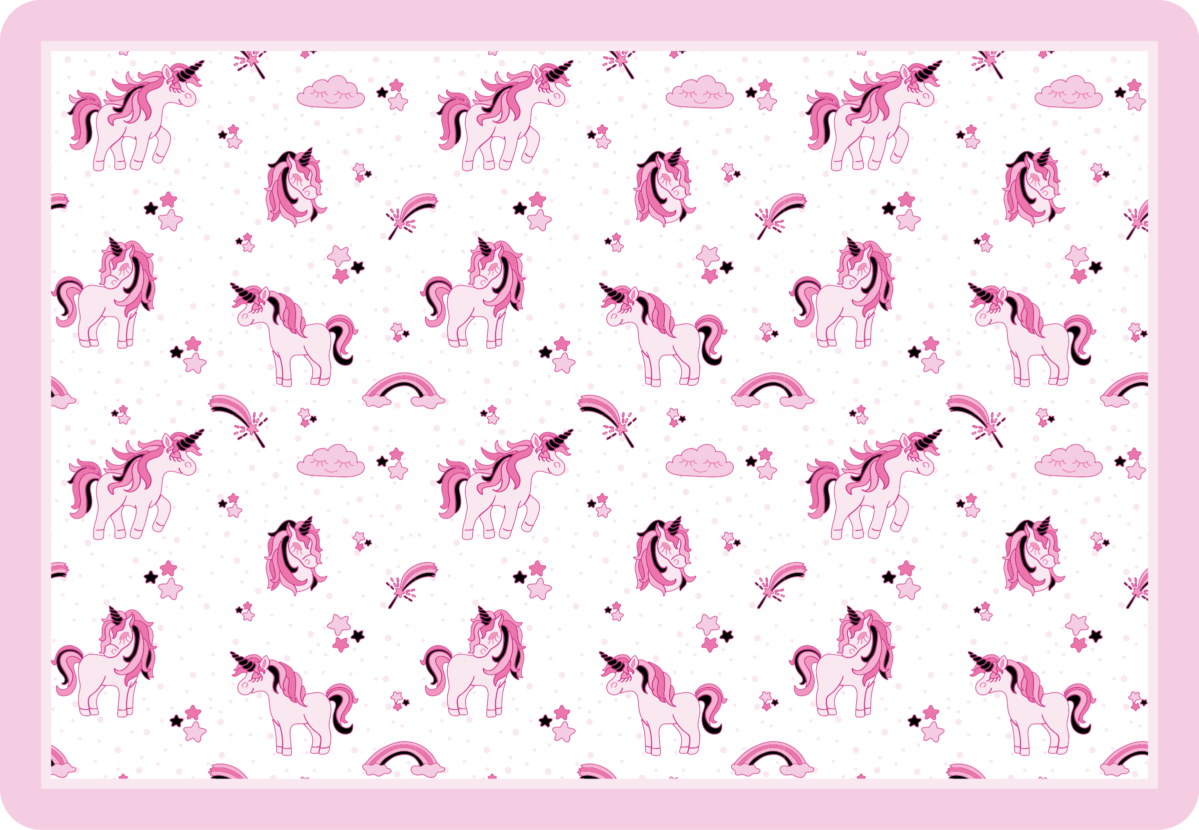 Vinyl Teppich Kinderzimmer einhorn-fantasiereich - TenStickers