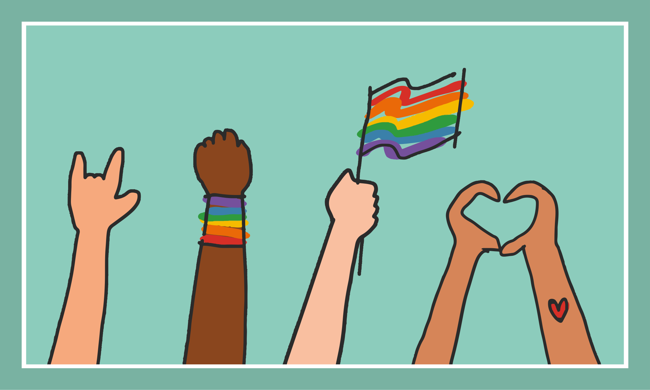 Vinyl Teppich Events diverse hände hoch - TenStickers