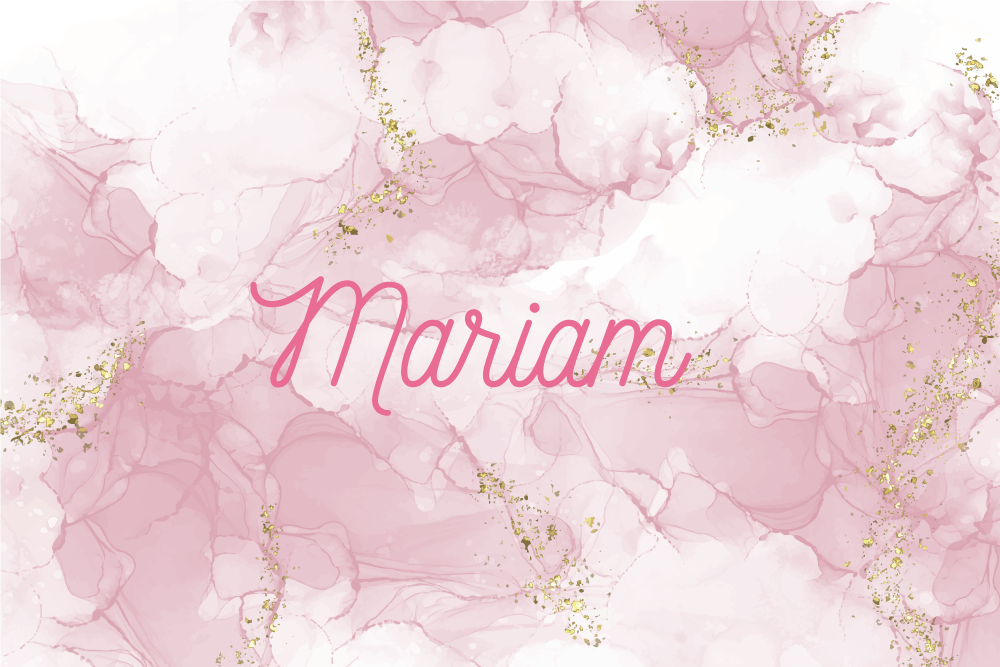 Vinyl Teppich Marmor eleganter rosa name - TenStickers