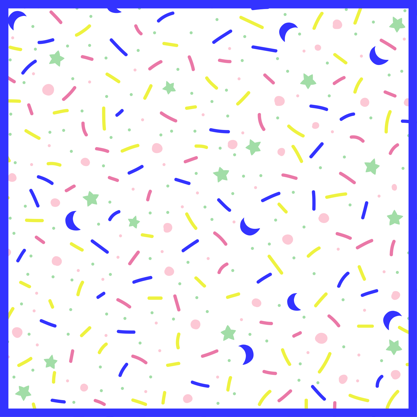 Vinyl Teppich kindlich party bunte formen - TenStickers