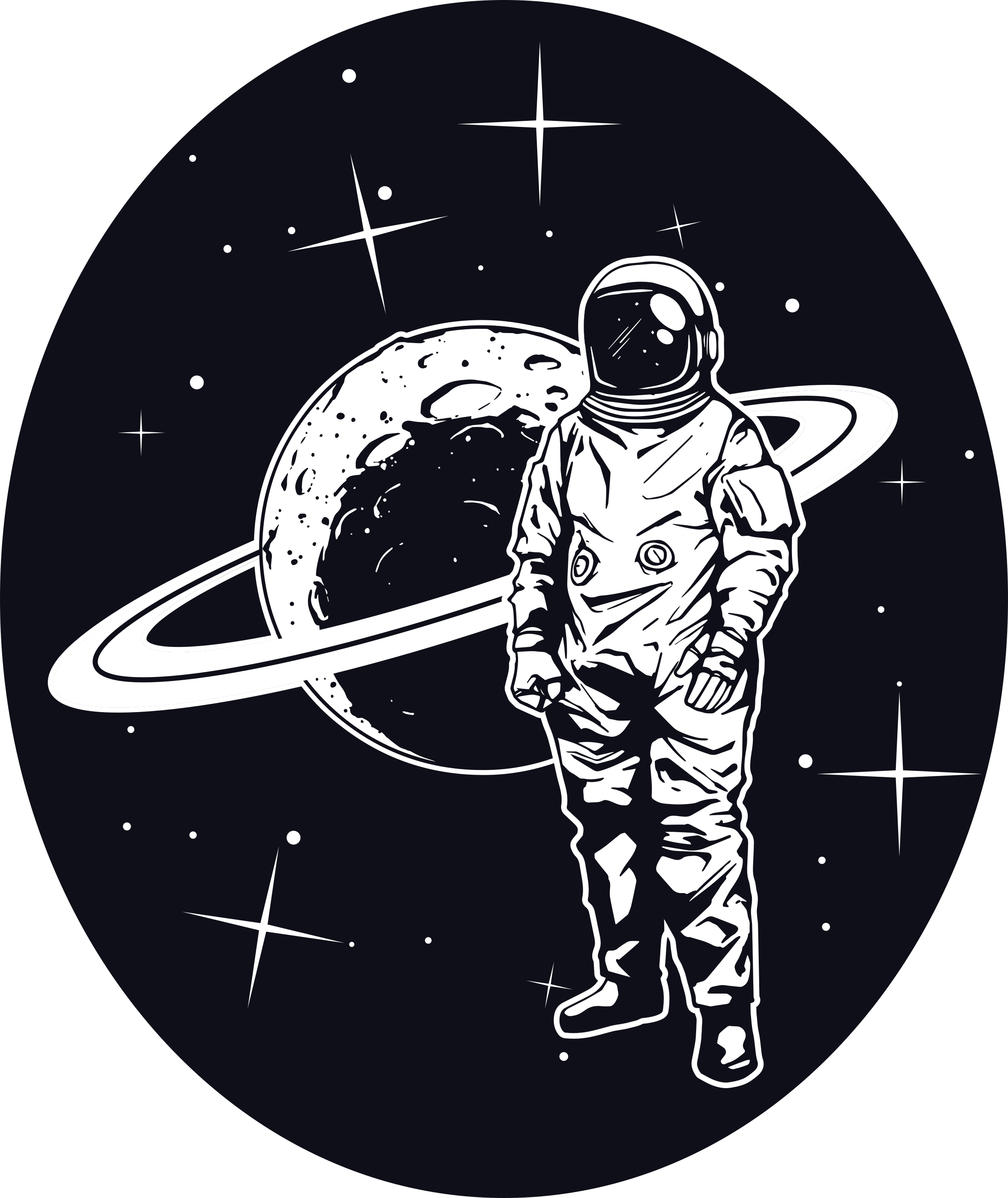 Vinyl Teppich Sterne kosmonaut im kosmos - TenStickers