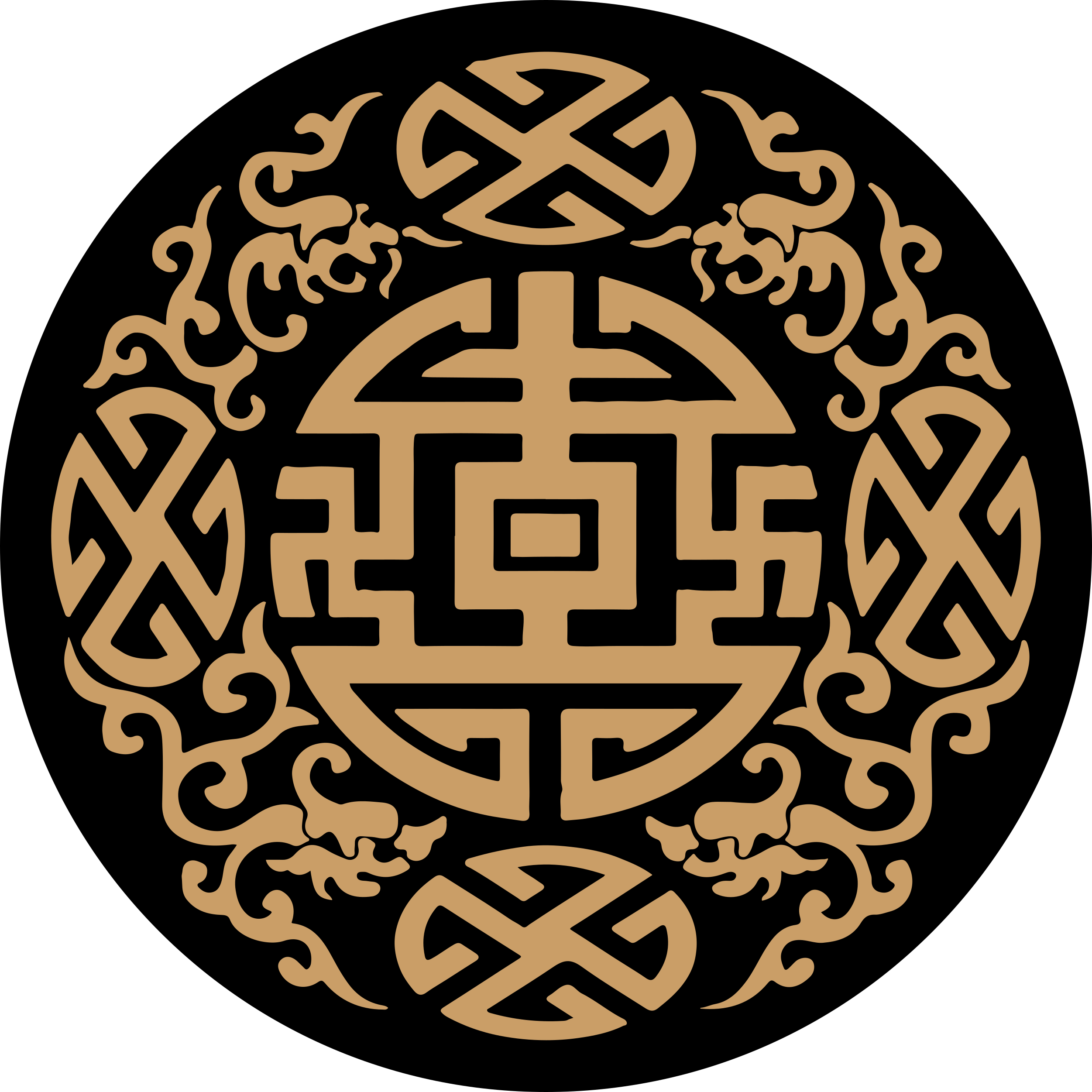 Vinyl Teppich rund kulturelles symbolmotiv - TenStickers