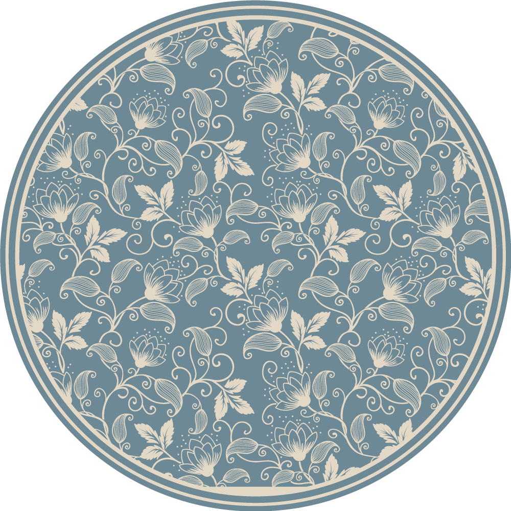 Vinyl Teppich Blumen botanisches wirbelelement - TenStickers