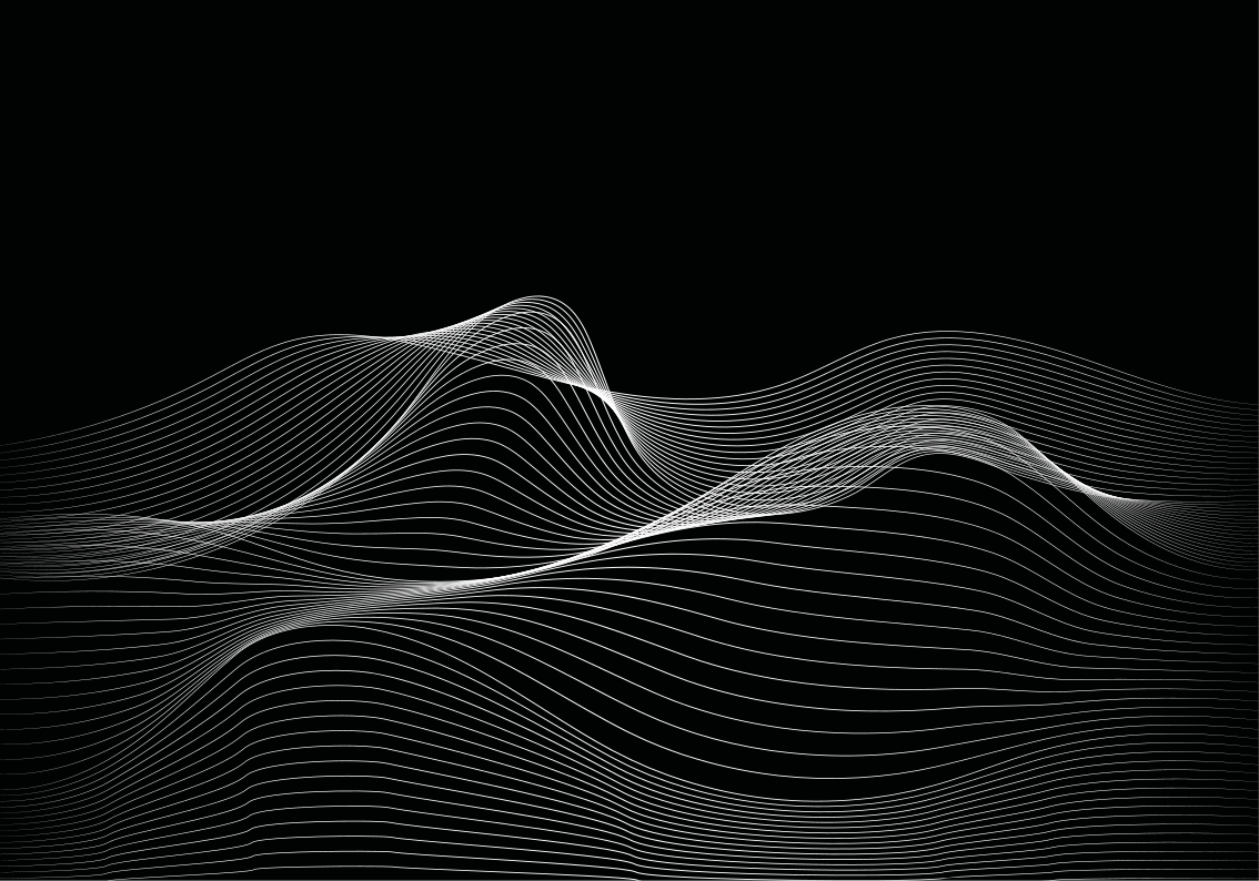 Vinyl Teppich modern fließende linienmuster - TenStickers