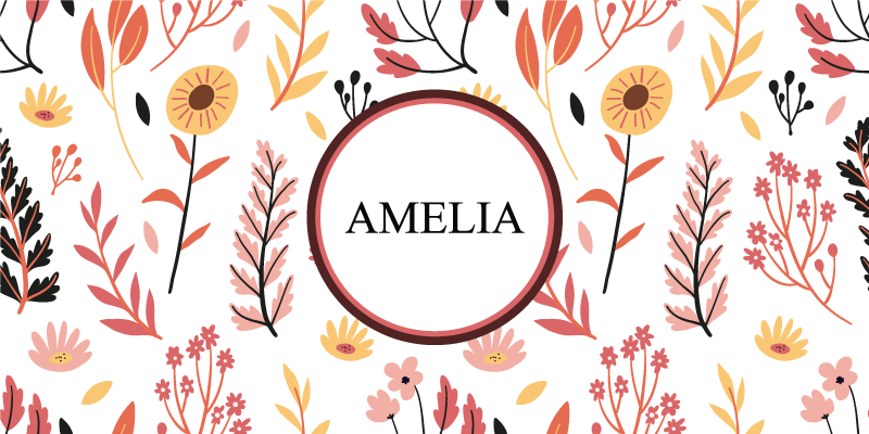 Vinyl Teppich mit Namen name im naturstil - TenStickers