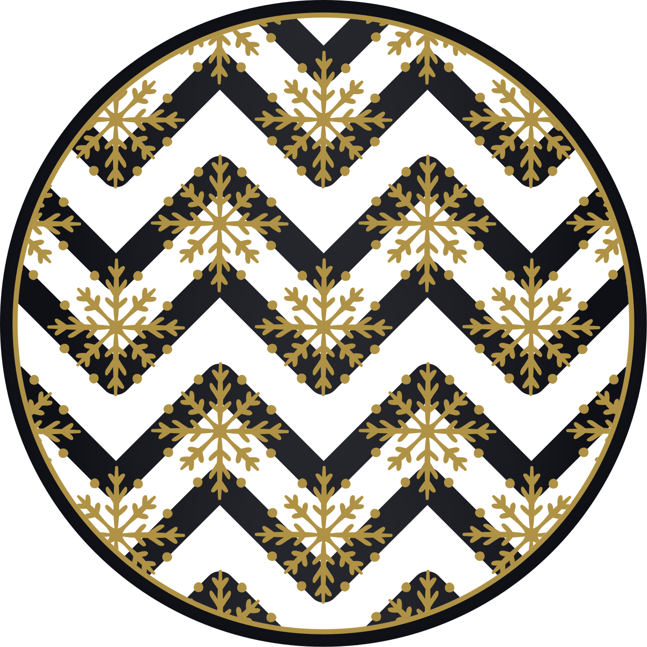 Vinyl Teppich Weihnachten chevron-schneeflockenmuster - TenStickers