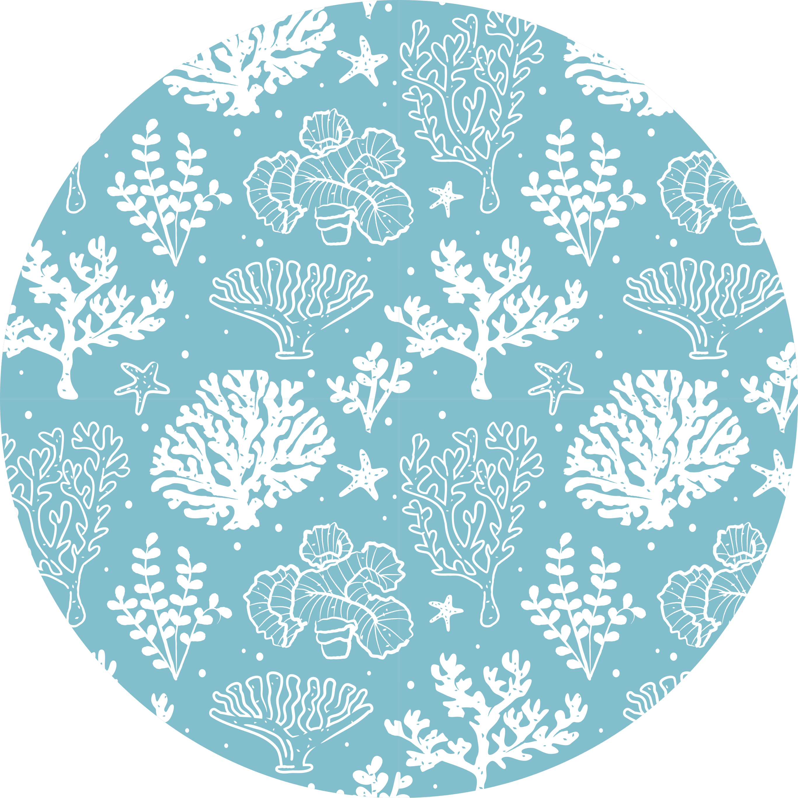 Vinyl Teppich Blumen korallenriff-motiv - TenStickers
