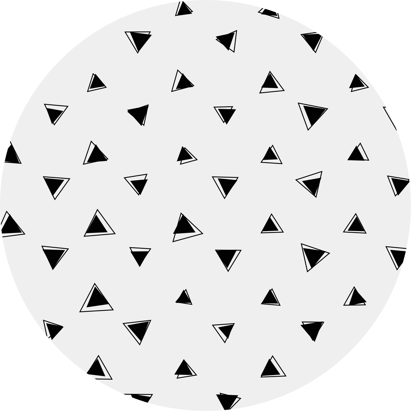 Vinylteppich geometrisch Kleine schwarze dreiecke - TenStickers