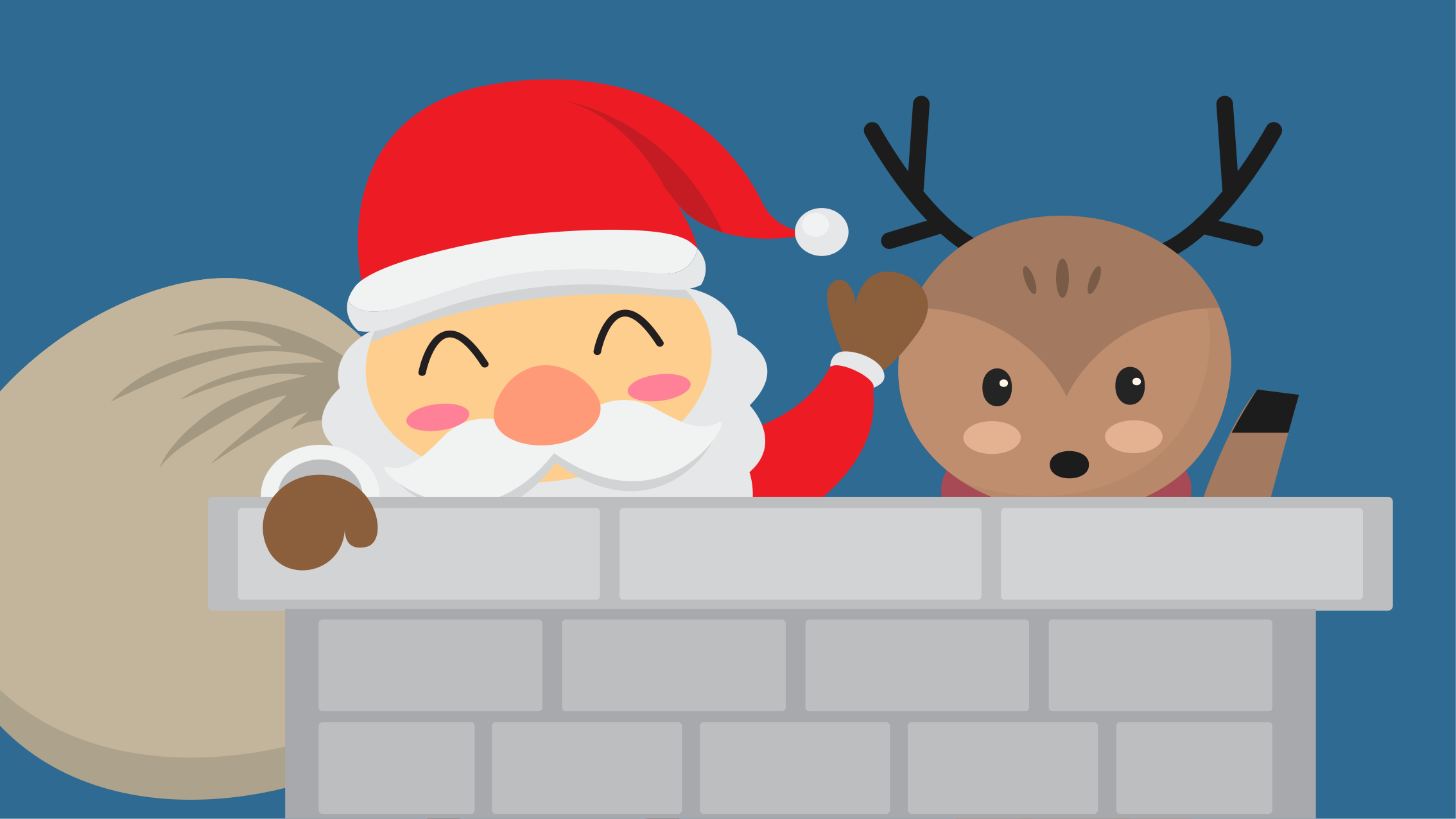 Vinyl Teppich Weihnachten fröhliche weihnachtsmannszene - TenStickers