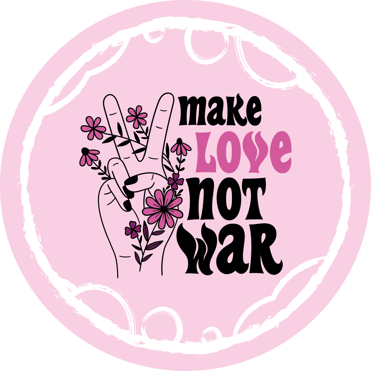 Vinyl Teppich Text friedliche liebesbotschaft - TenStickers