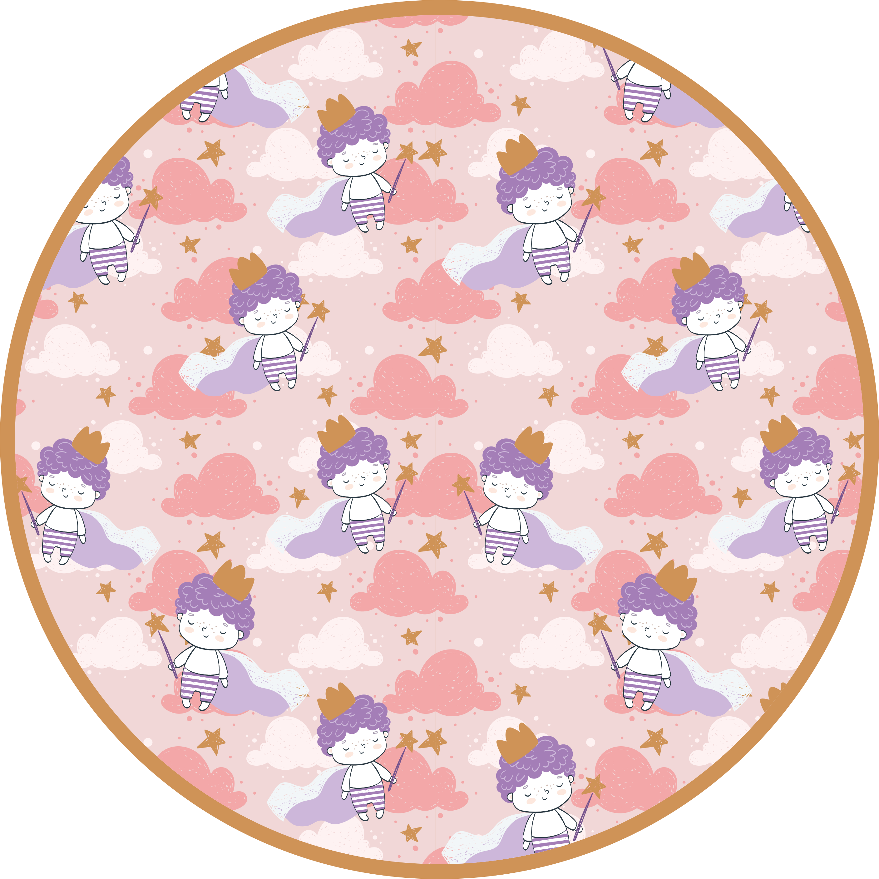 Vinyl Teppich Kinderzimmer magisches wolkenkönigreich - TenStickers