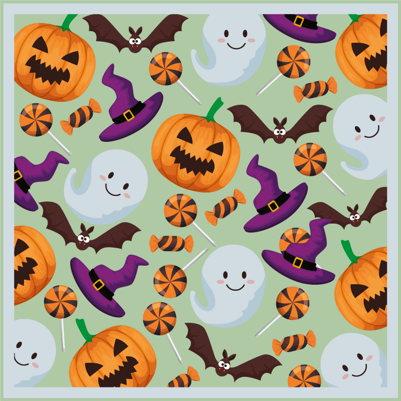 Vinyl teppich halloween fröhliche halloween stimmung - TenStickers