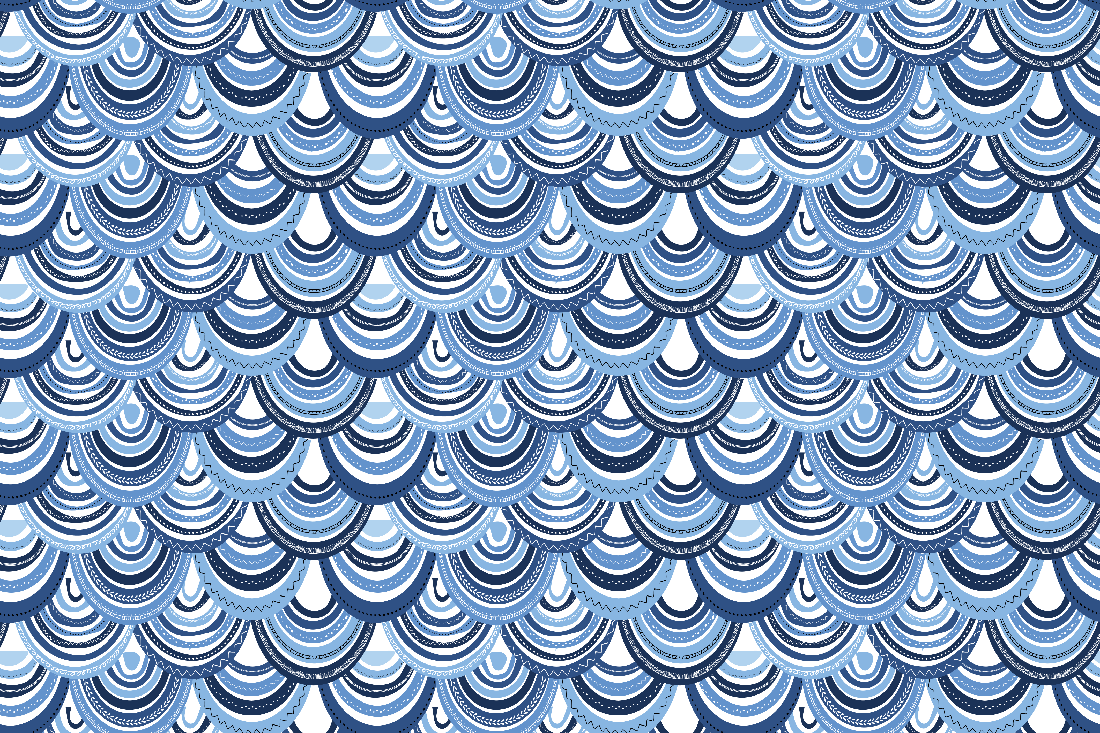 Vinyl Teppich geometrisch wellenmuster - TenStickers