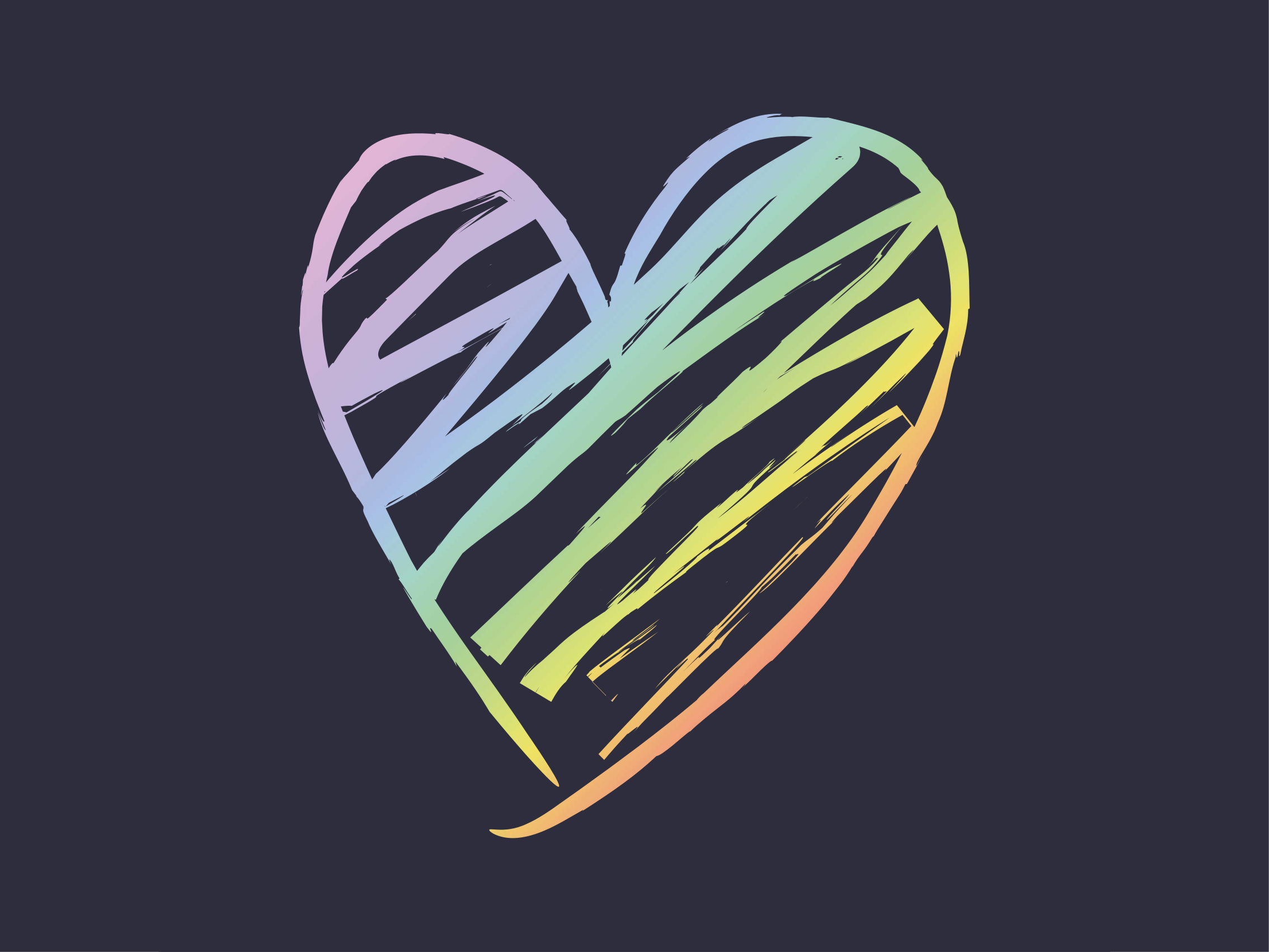 Vinyl Teppich Jugendzimmer regenbogenherz - TenStickers