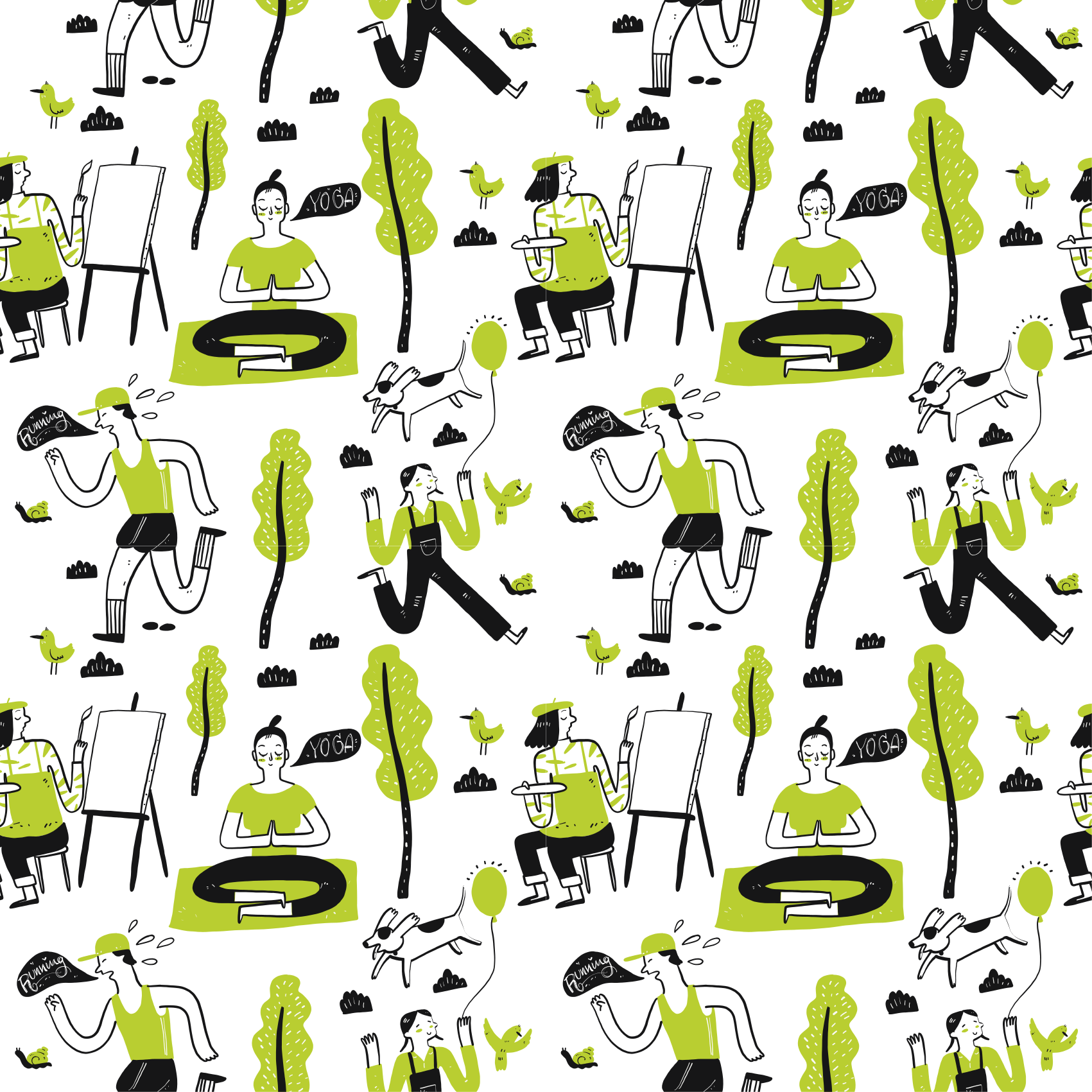 Vinyl Teppich Textur verspielte urbane szenen - TenStickers