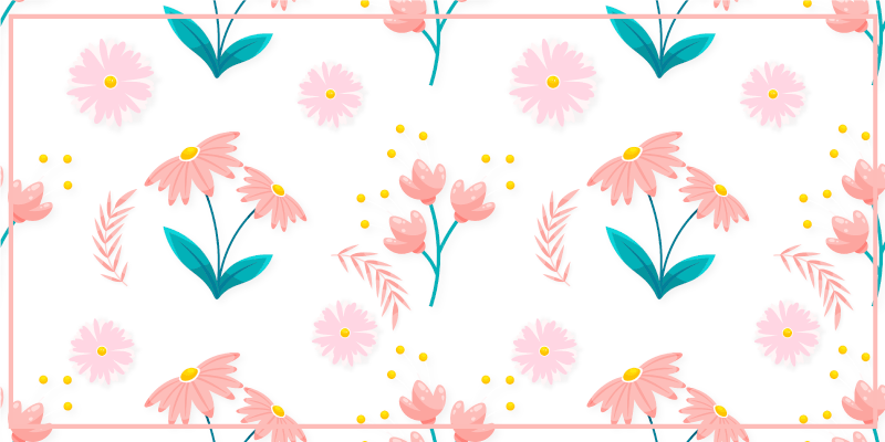 Vinyl teppich blumen florale frühlingsblüte - TenStickers