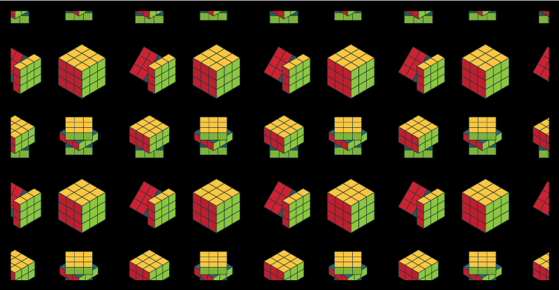 Vinyl Teppich Spiele zauberwürfelmuster - TenStickers
