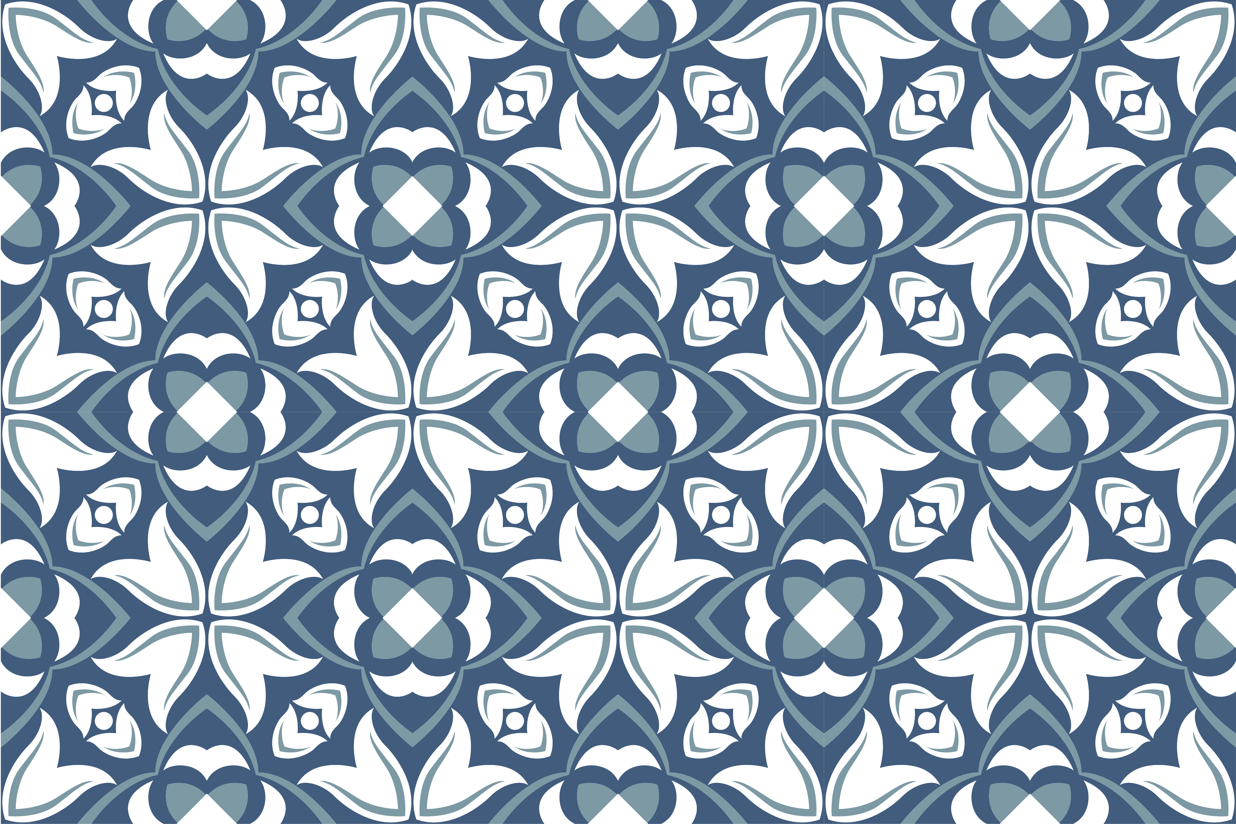 Vinylteppich modern Moderne blaue vase "hampton-stil" - TenStickers