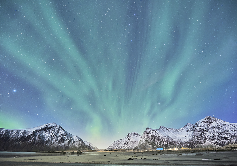 Vinyl Teppich Natur schönheit der nordlichter - TenStickers