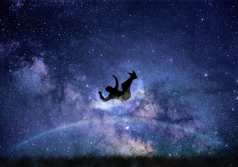 Vinylteppich Vintage Mann fällt im ästhetischen stil - TenStickers