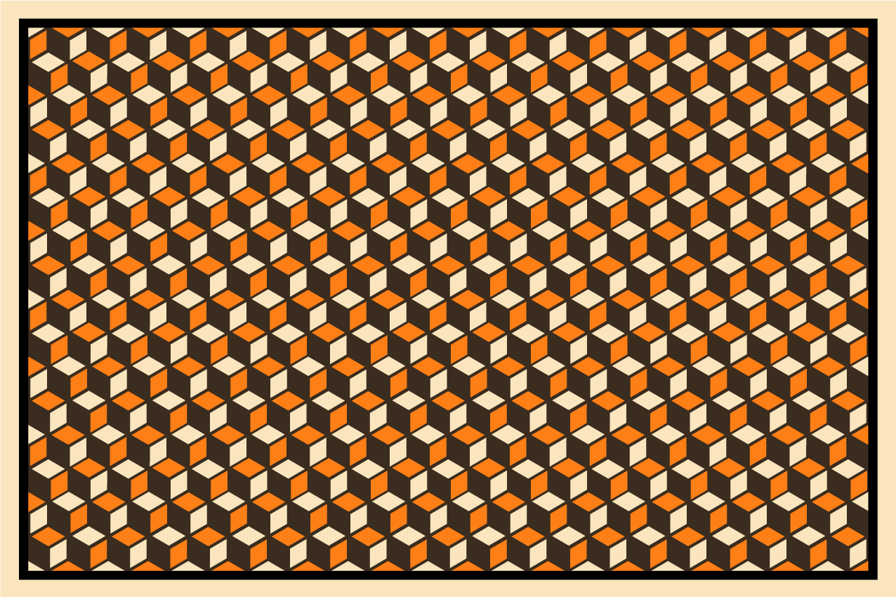 Vinyl Teppich geometrisch lebendige sechseckige formen - TenStickers